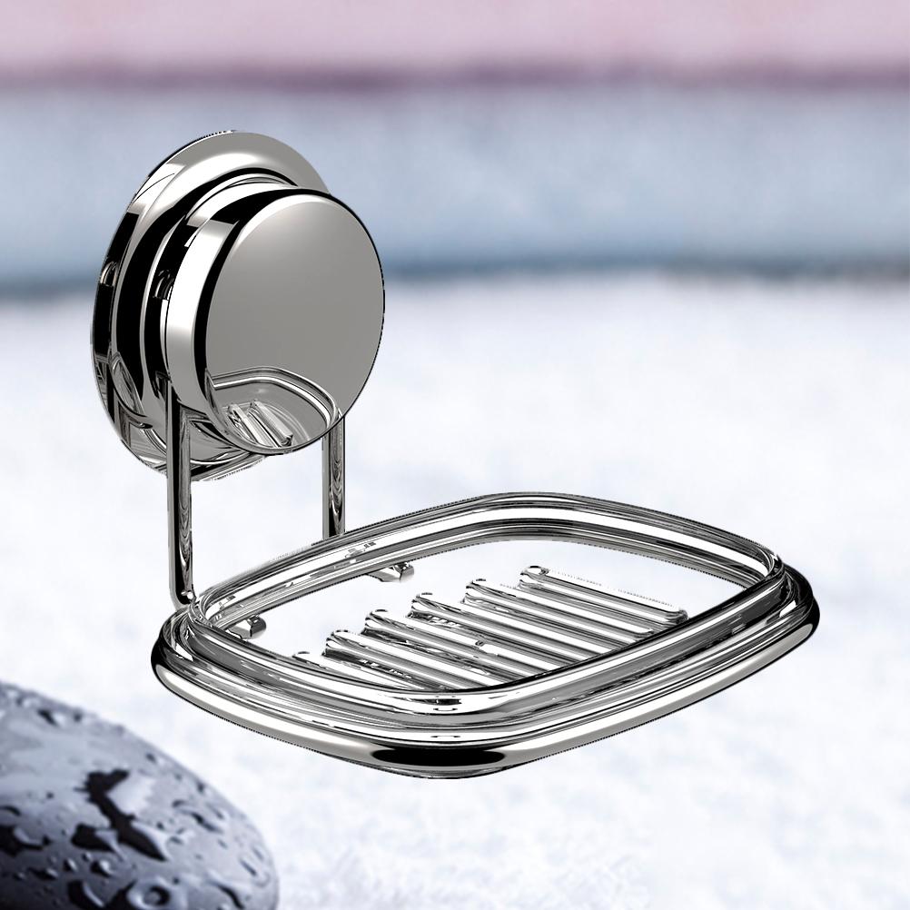 Porte-savon à ventouse en acier inoxydable pour salle de bain, boîte à savon murale, filet à savon, porte-savons portables, récipient de rangement
