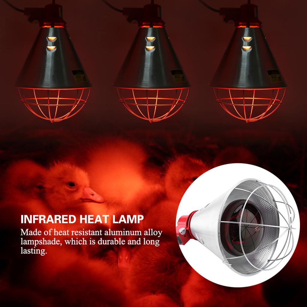 Geflügel-Isolierungslampenschirm, Infrarot-Wärmelampe, Lampenschirm, Geflügel-Heizlampenkappe für Küken, Schwein