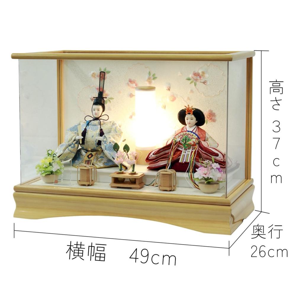 Husa Hina Doll Prince Decorat Carcasa Decoratie Acrilic Sakura Akari Hina Piersic Lemn Latime 49 x Adancime 26 x Inaltime 37 cm Costum SP23306A-8
