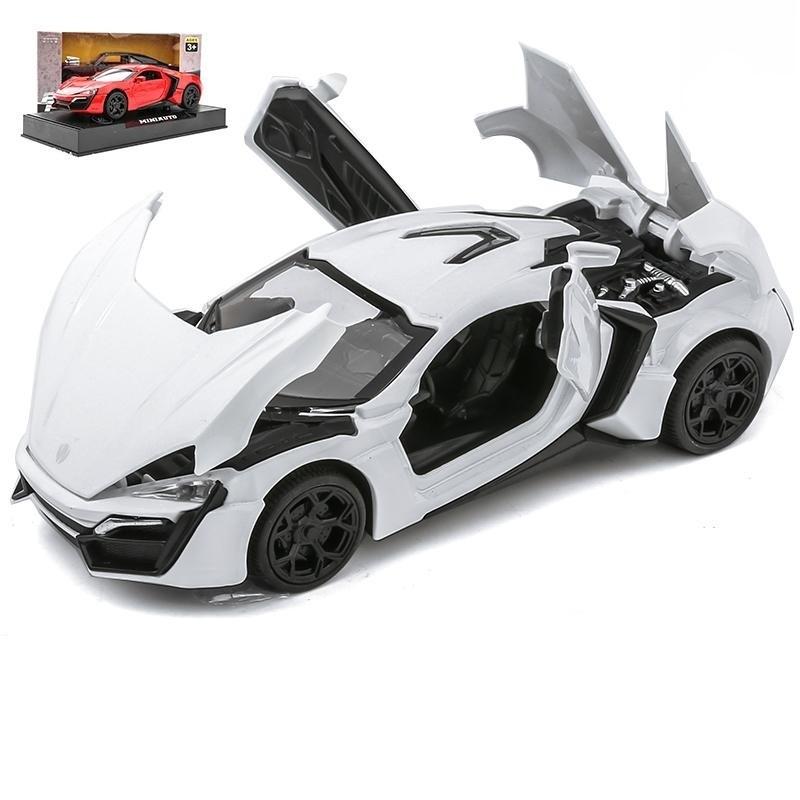 Furious Lykan Fast Hypersport Alloy Car Model With Acousto Optic Design For Gift