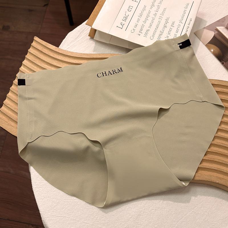 

Безшовні штани з молочної шкіри з шовковою антибактеріальною ластовицею та поясом з англійським принтом L (55-70 kg) зелений