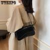 Klappe Magnetschnalle Schulter Umhängetasche Arbeit Pendler Mode Einfache Achselhöhle Kleine Quadratische Tasche Handheld Orgel Damentaschen