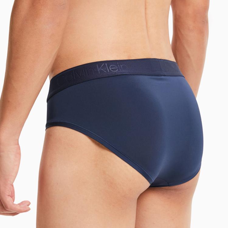 Calvin Klein Matte Base Letter Logo Waistband Fitted Triangle Underwear Men underwear Deep-Blue NB2906-8SB