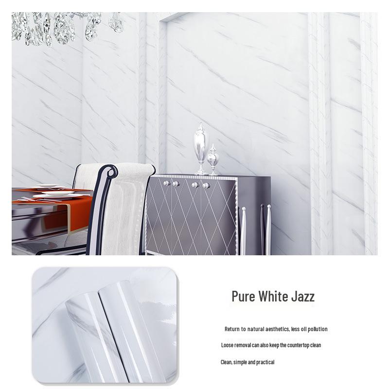 3D Marble Wall Sticker: Self-Adhesive, Oil-Proof, Thickened Decor for Bathroom, Kitchen, Wardrobe