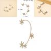 Modern Right Ear Silver Snowflake Ear Cuff For Women Stylish Alloy Jewelry
