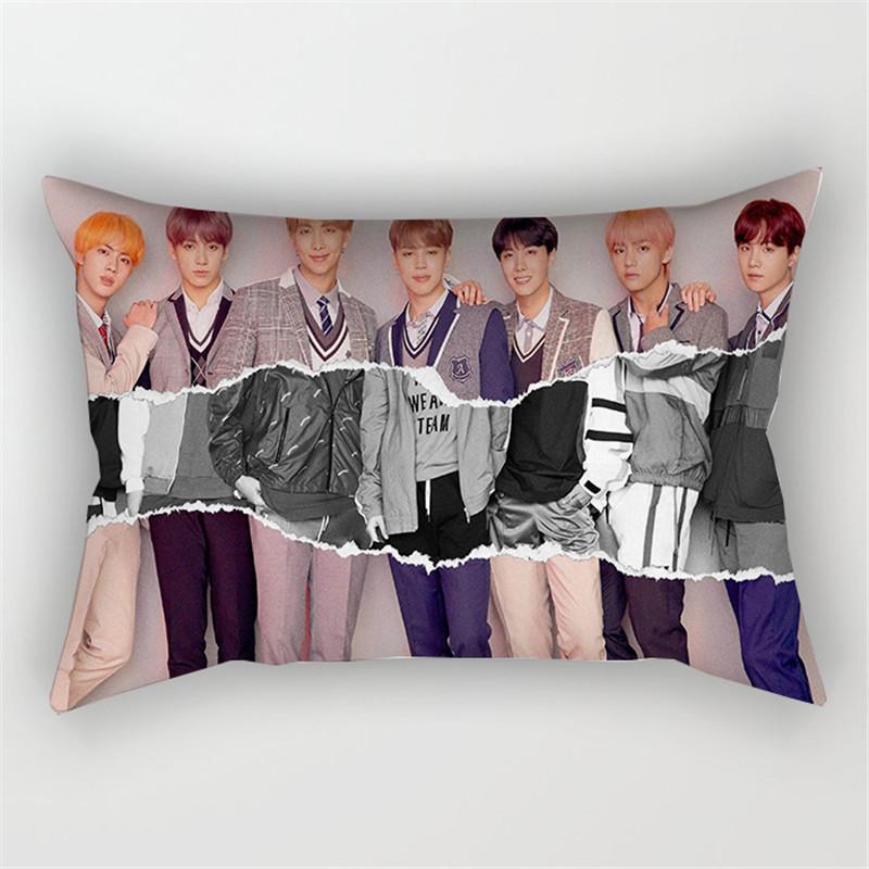 Bangtan Boys Kpop Bts Print Pillowcase Cover Bed Seat Square Pillow Home Cover