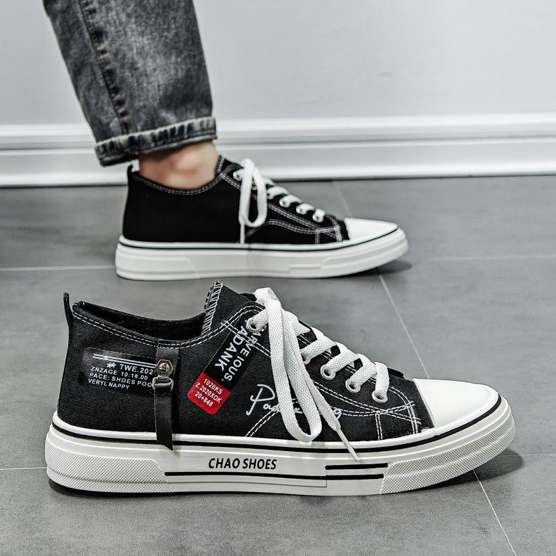 Men's shoes spring 2025 new breathable canvas shoes men's versatile casual board shoes youth sports trendy shoes