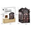 CRESYMME Dragon's Trove Book Nook Kit 3D Wooden Miniature Dollhouse DIY Hobby Craft with LED Light Handmade Bookshelf Insert Diorama