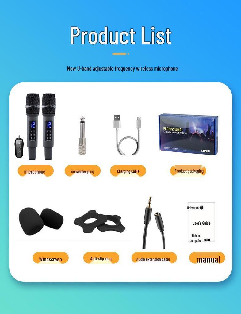 Universal Wireless Bluetooth Microphone with Professional Stage Reverb