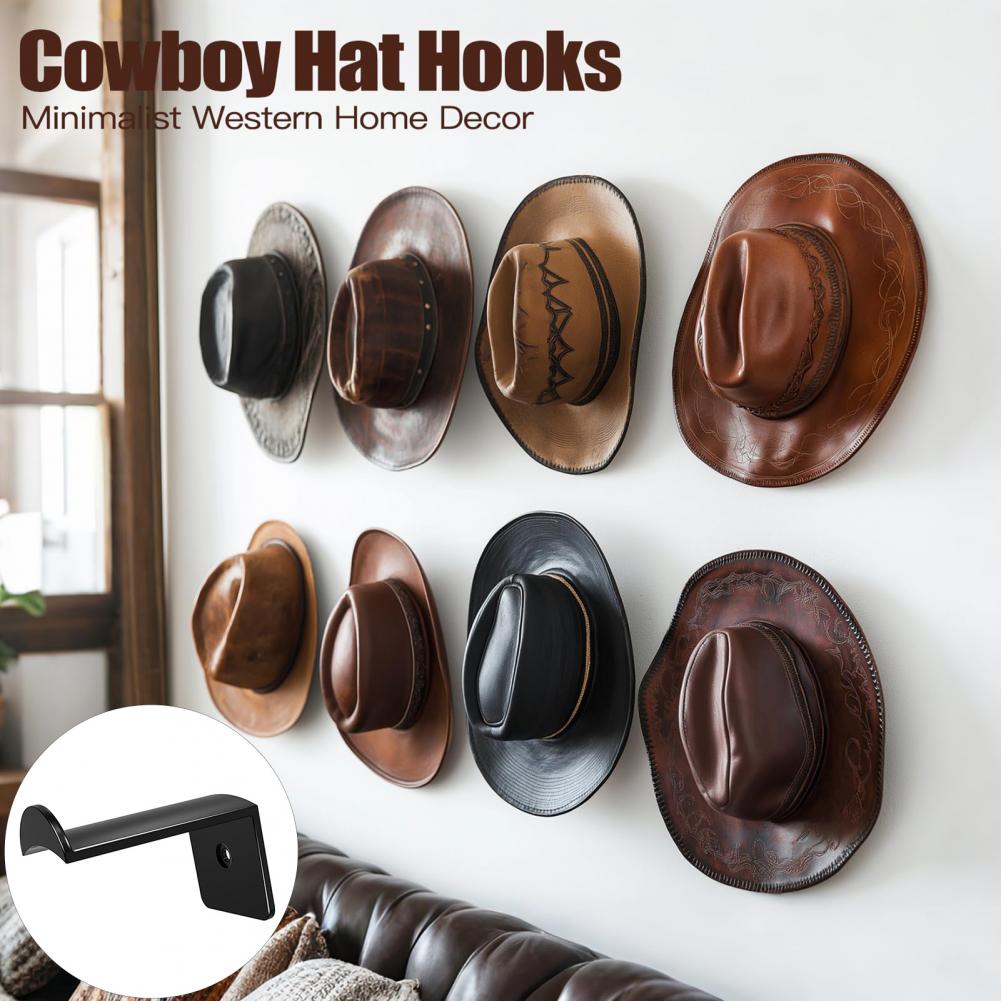 Hat Organizer Closet Hat Organizer 8pcs Strong Load-bearing Wall-mounted Hat Hooks for Baseball Cap Cowboy  Racks