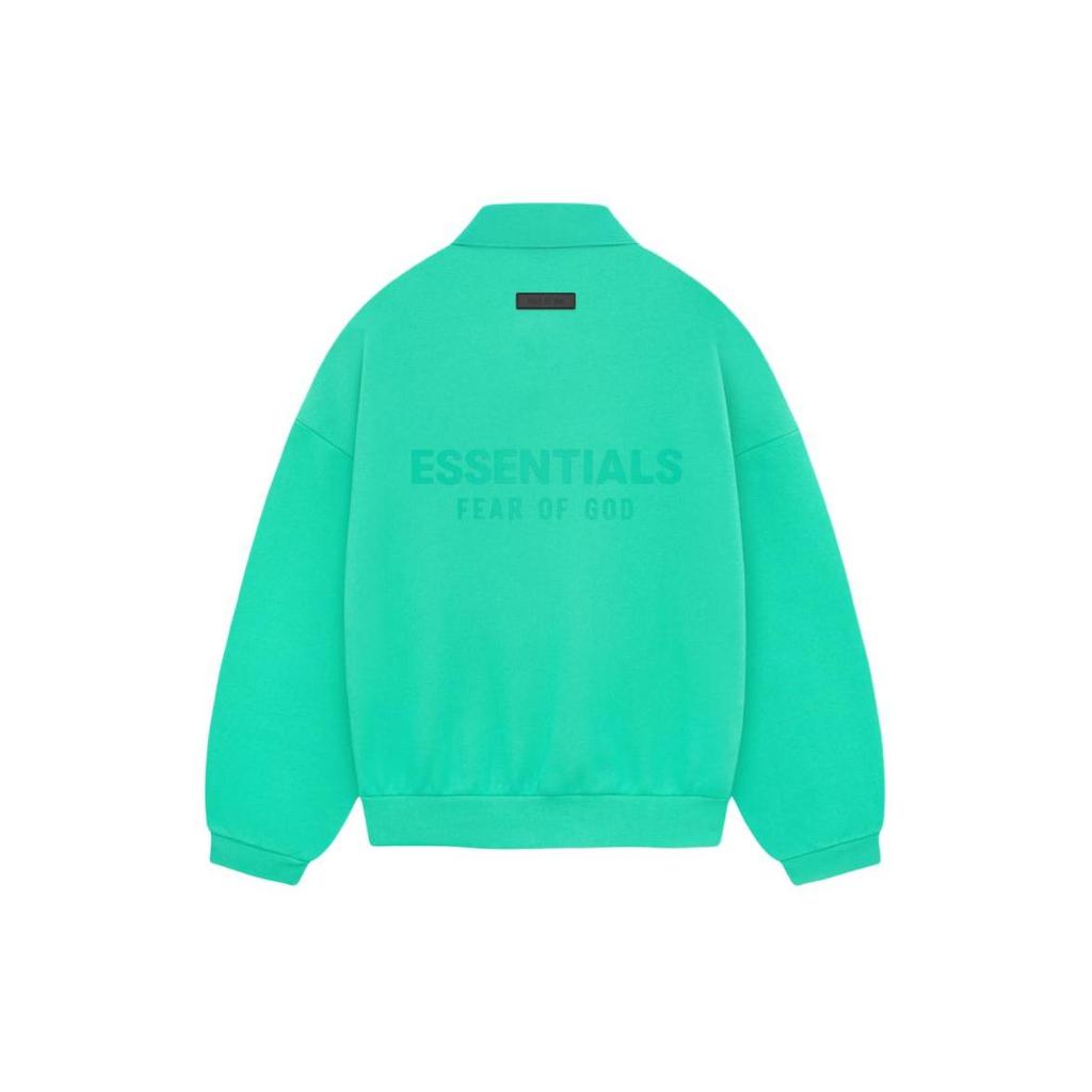 Fear of God Essentials Long-Sleeve Polo Mint Leaf Men Tops Green 192SP244392F
