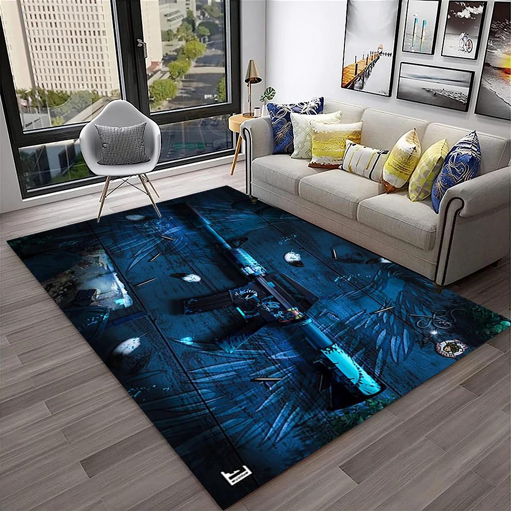 Gun Knife USP,AK,M4,AWP,Rifle Pistol Cartridge Carpet Rug for Home Living Room Bedroom Sofa Doormat Decor,kid Non-slip Floor Mat