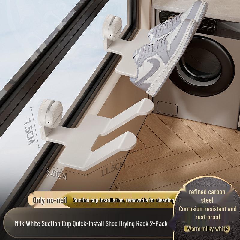 Suction Cup Shoe Rack: No-Punch Balcony Sandal & Shoe Drying Solution