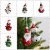 Resin/Iron Christmas Santa Bell Pendant Cute Xmas Tree Pendant  Christmas