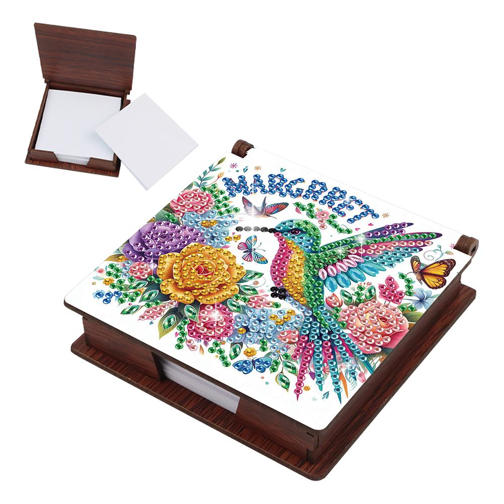1pc Diamond Painting Kit Note Box 160 Sticky Notes Diamond Art Notebook Box DIY Diamond Art Note Box for Work Desk Organization