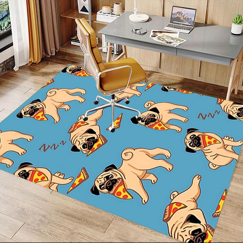 1PC Pug Pizza Extra Large Non-Slip Floor carpet, Office, family, bedroom, Studio Large Area Rug,Longlasting Material-J0335