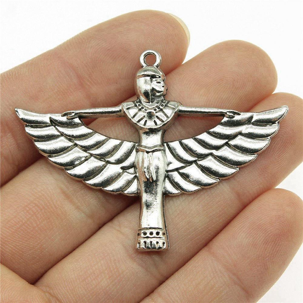 Charms Egipski Faraon Szef Wisiorki Vintage Biżuteria Materiały QC048