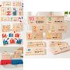 Wooden Childrens Doublesided Math Cognitive Matching Board With Addition Subtraction For Early Education