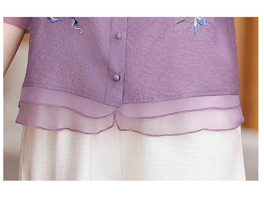 2024 Trendy Summer Mid-Sleeve Top Set for Middle-Aged & Elderly Women