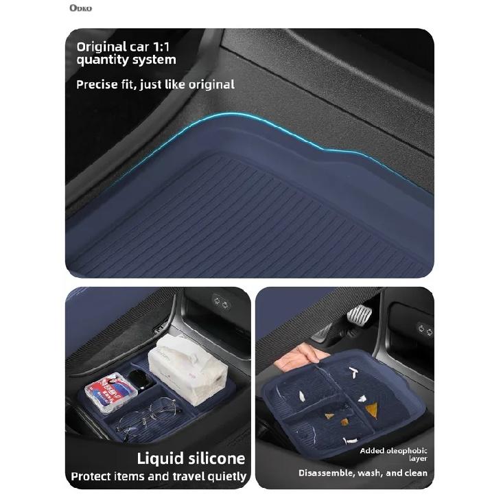 For Xiaomi YU7 2025 Center Console Lower Storage Box Silicone Waterproof Anti-scratch Control Organzier Tray Accessories