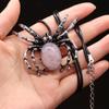Natural Shell Alloy Necklace Spider-Shaped Brooch Pendant Charms For Elegant Women Love Romantic Gift