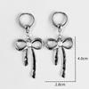 Korean Retro Bow Stainless Steel Earrings - Y2K Niche Style
