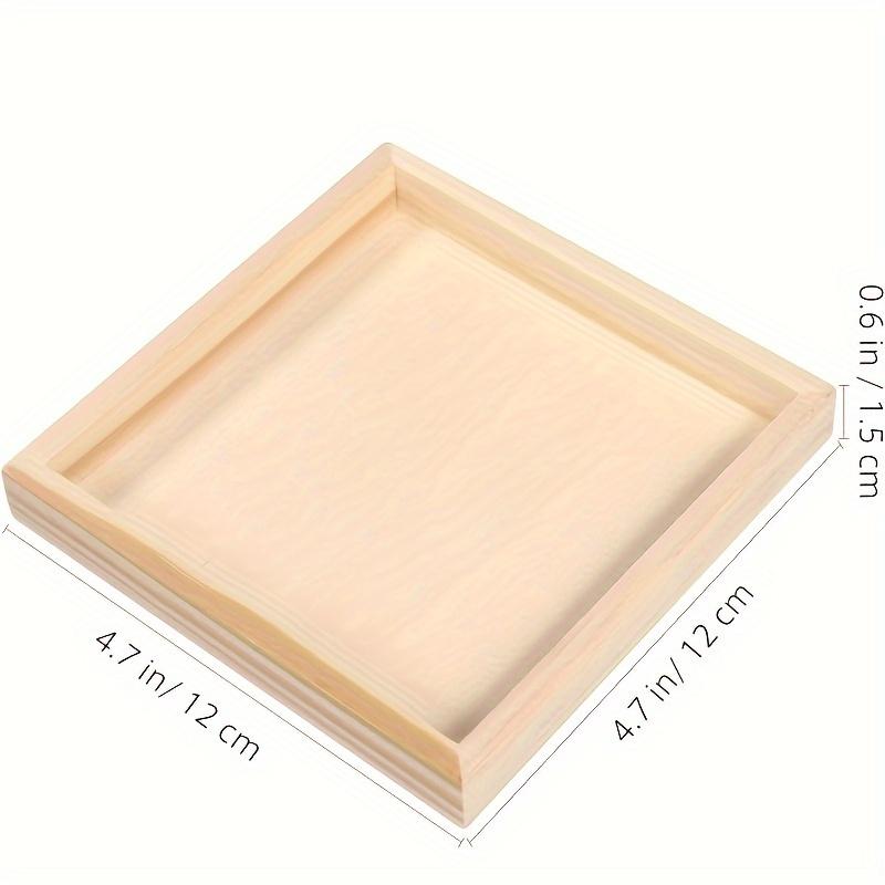 Set mit 10 unfertigen Holztabletts für Bastelarbeiten DIY Malen Beizen 3D-Puzzles Kunstprojekte - Vielseitiges Bastelholztablett