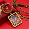 Hand-Painted Tibetan Zodiac Buddha Talisman Pendant Necklace