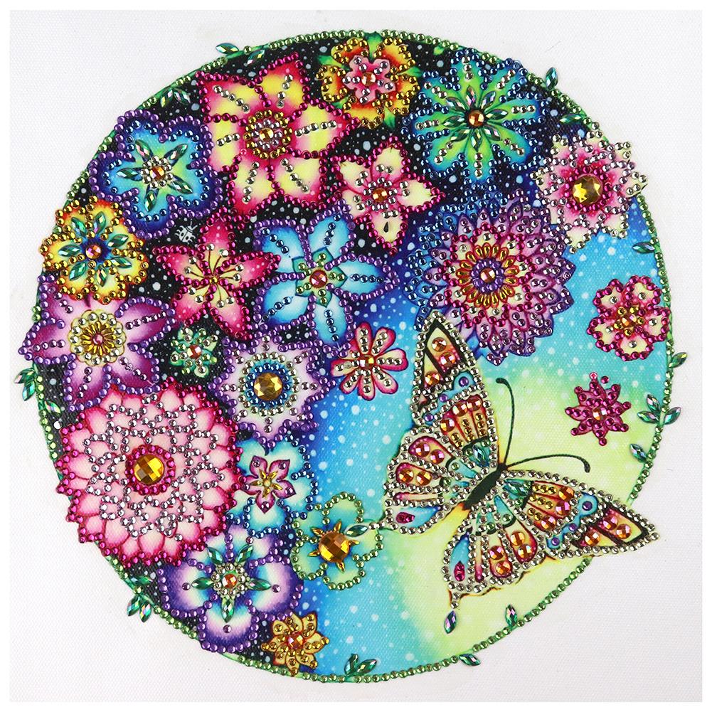 5D DIY Special Diamond Painting Flower Butterfly Crystal Diamond Embroidery Mosaic Home Decoration (picture 30x30cm)