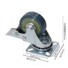 4 Inch Universal Mute Casters 40KG with Brake Gray Heavy Duty 50mm 360 Degree PVC Swivel Castor Office Chair Furniture Wheels