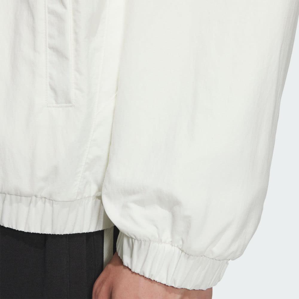 Adidas Logo Pattern Solid Color Stand Collar Windproof Casual Warm Jacket Unisex Jacket Light-Beige JI6654