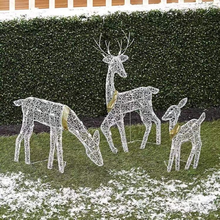Verbessertes Outdoor Rentier Weihnachtslicht Figur Garten Dekorationen für den Hof