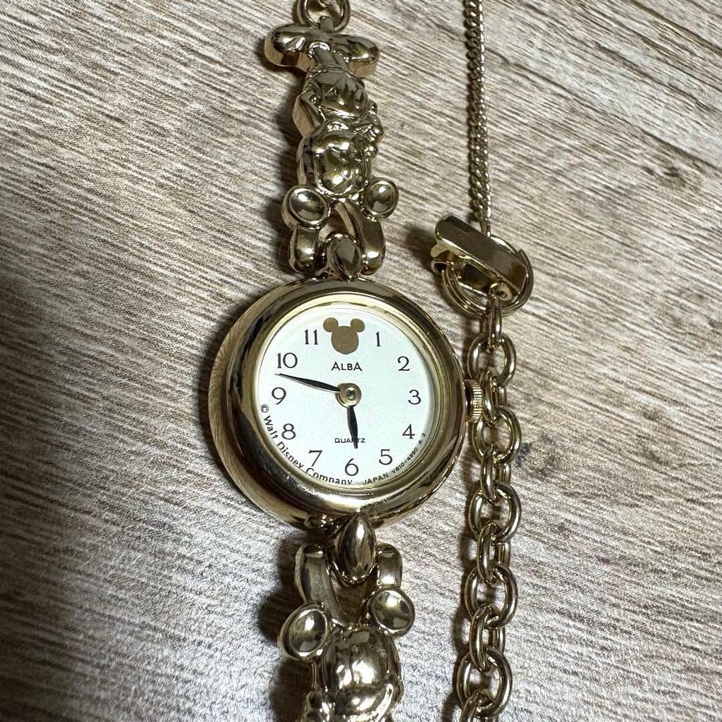 Used SEIKO ALBA Bracelet Watch Mickey Mouse
