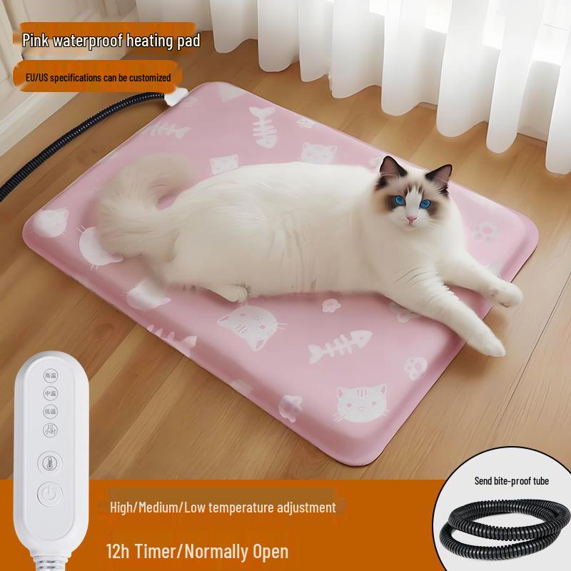 Pet Electric Heating Pad - Bite-Proof & Leak-Proof, Adjustable Temperature, Meets US & EU Standards