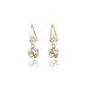 Korean-Style Luxury Geometric Diamond Earrings - Silver Needle Design for Women