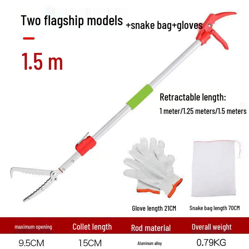 Aluminum Alloy Extended Crab & Loach Pliers - Outdoor Snake Control Tool