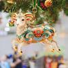 Acrylic Animal Pendant 2D Goat Christmas Ornament Farm Car Rearview Mirror Ornament Charm Auto Interior Hanging for Tree Home Window Decor