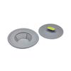 2-in-1 Sink Stopper - KITCHEN CRAFT - Black - Integrated Filter - Removable Lid - Flexible Plastic