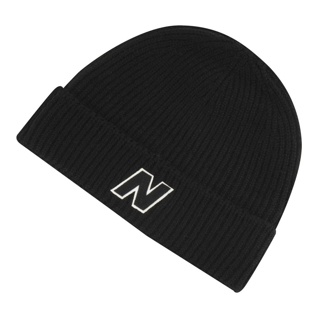 New Balance Winter Watchman Block N Beanie Black Hat, LAH33003, (OSZ)