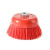 1PC 100mm M14 Cup Nylon Abrasive Brush Wheel P80 Pile Polymer Abrasive Grinder Tool 3" 4" 5"