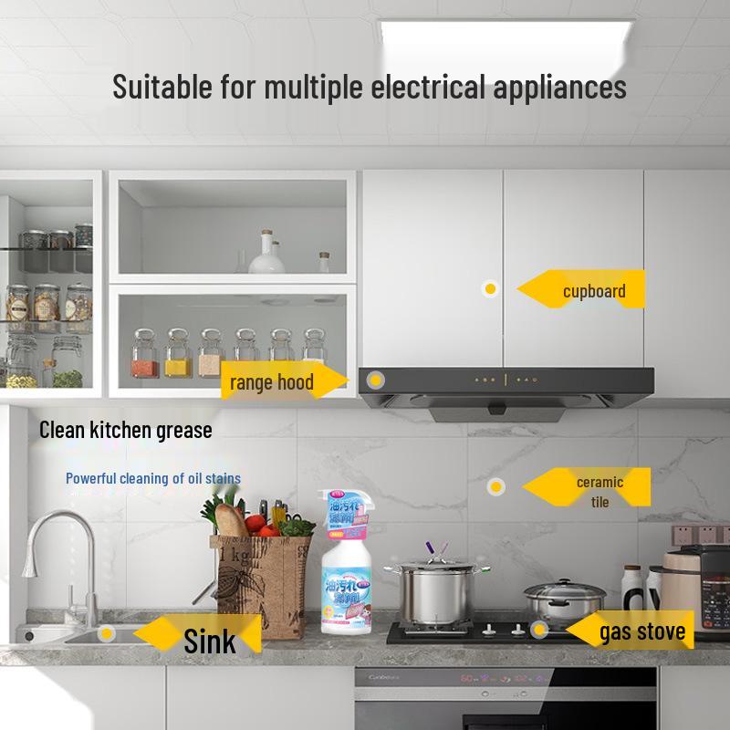 Kitchen Range Hood & Tile Heavy Oil Stain Degreaser Cleaner