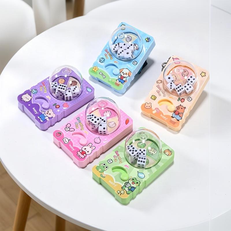 Portable Fidget Dice Keychain,Stress Relief Toy,Unique Gift Dice Gaming Stress Reliever Decision Maker Novelty Gift For Her Him