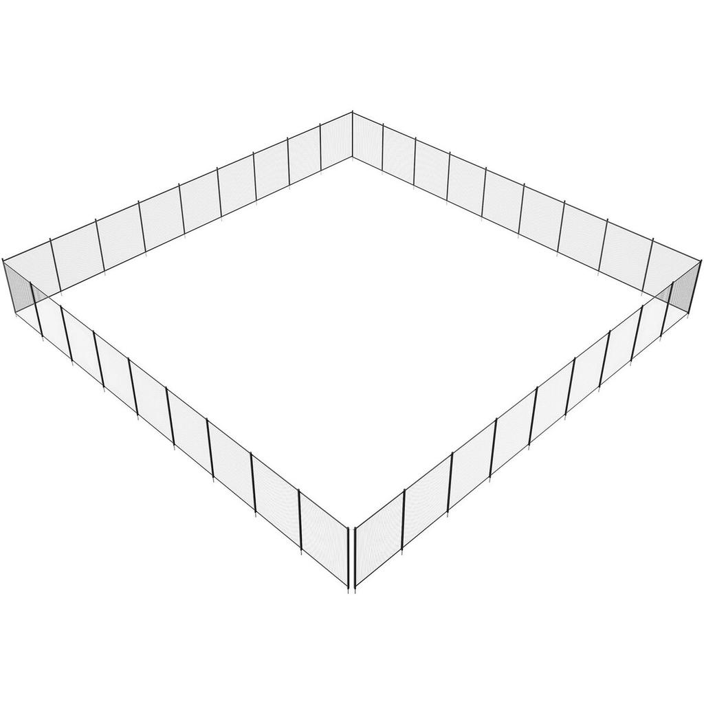 Pool Fence, 4 X 108 FT Pool Fences for Inground Pools, Removable Child Safety Pool Fencing, Easy DIY Installation Swimming Pool Fence, 340gms Teslin