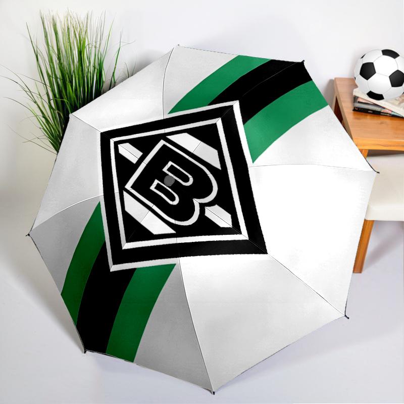 Green Black Borussia Automatic Folding Umbrella - 8-Rib Travel Umbrella with Auto Open/Close & Portable, Gift for Christmas, Birthdays