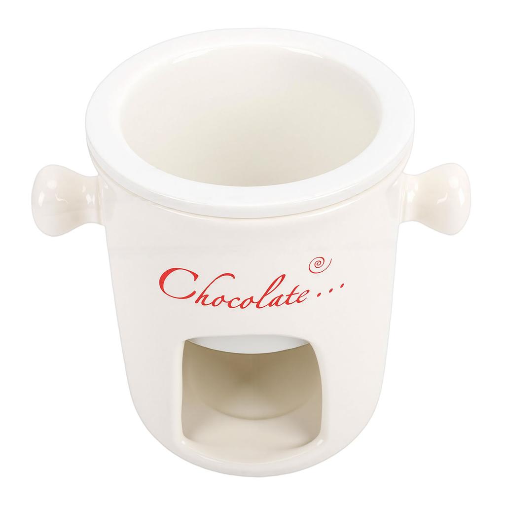 Chocolate Melting Cup Multifunctional Stylish Ceramic Fondue Mug with Fork for Ice Cream Cheese