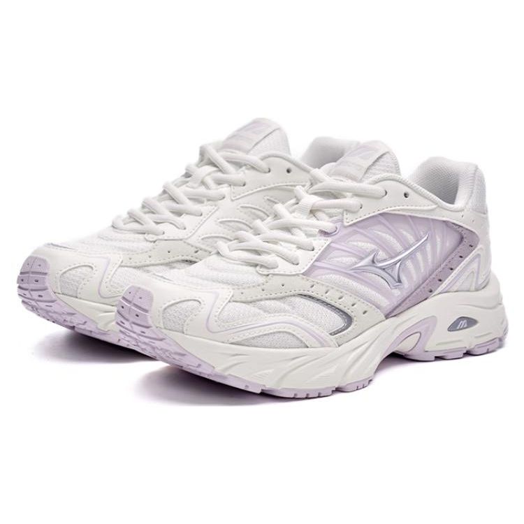 Mizuno Fiyi 2K Retro Mesh Cushioning Non-Slip Wear-Resistant Breathable Low-Top Casual Running Shoes Unisex sneaker White Purple D1GH223719