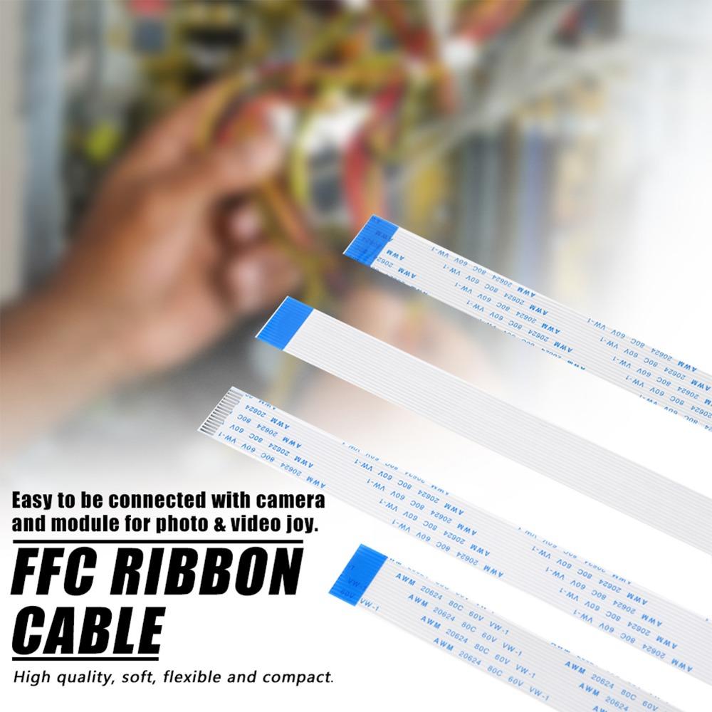 3 ADET 15 Pin FFC Şerit Esnek Düz Kablo 30cm 50cm 100cm Uzun Uzatma Kamera Kablosu Dayanıklı Ters Uzatma Teli