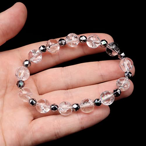 [GOLD STONE] Iris Quartz Bracelet, Terahertz Accessory, Natural Stone, Power Stone, Rainbow Crystal, April Birthstone