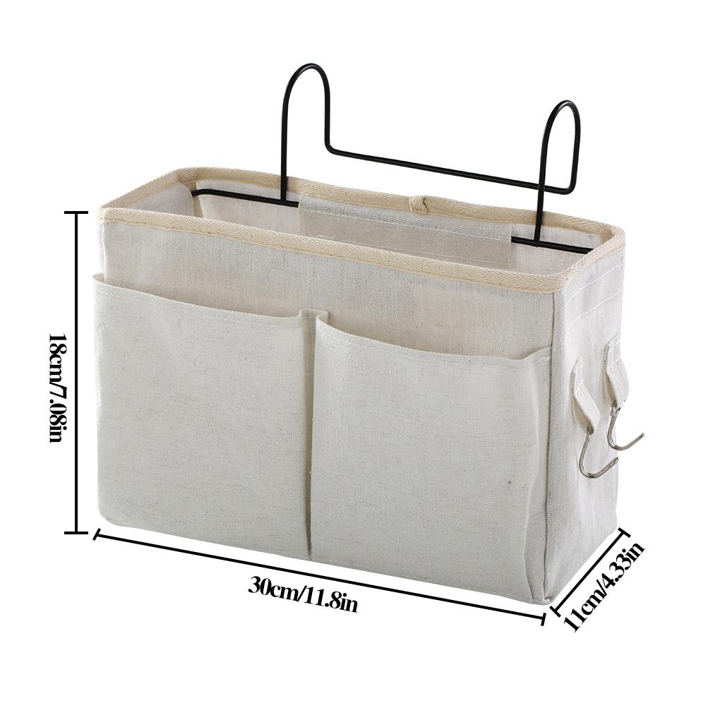 Bedside Storage Organizer Bed Desk Bag Sofa TV Remote Control Hanging Caddy