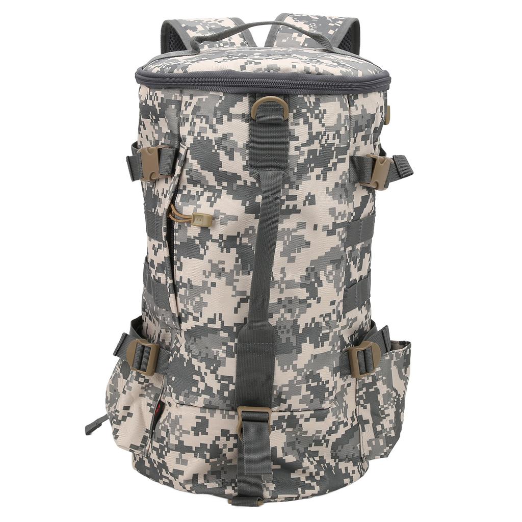 Fishing Gear Backpack Cylindrical Fishing Accessories Bag with Rod Holder for Outdoor Fishing